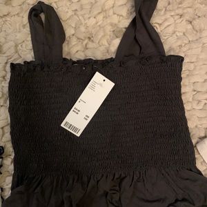 Cropped square neck top